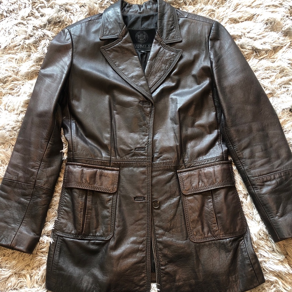 Leather coat